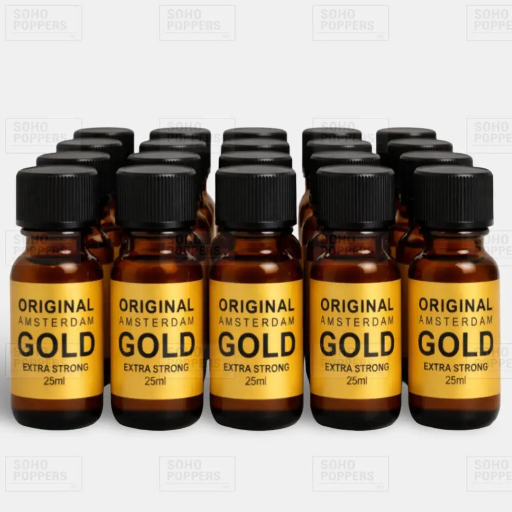 Twenty bottles of Amsterdam Gold 25ml poppers from Soho Poppers UK