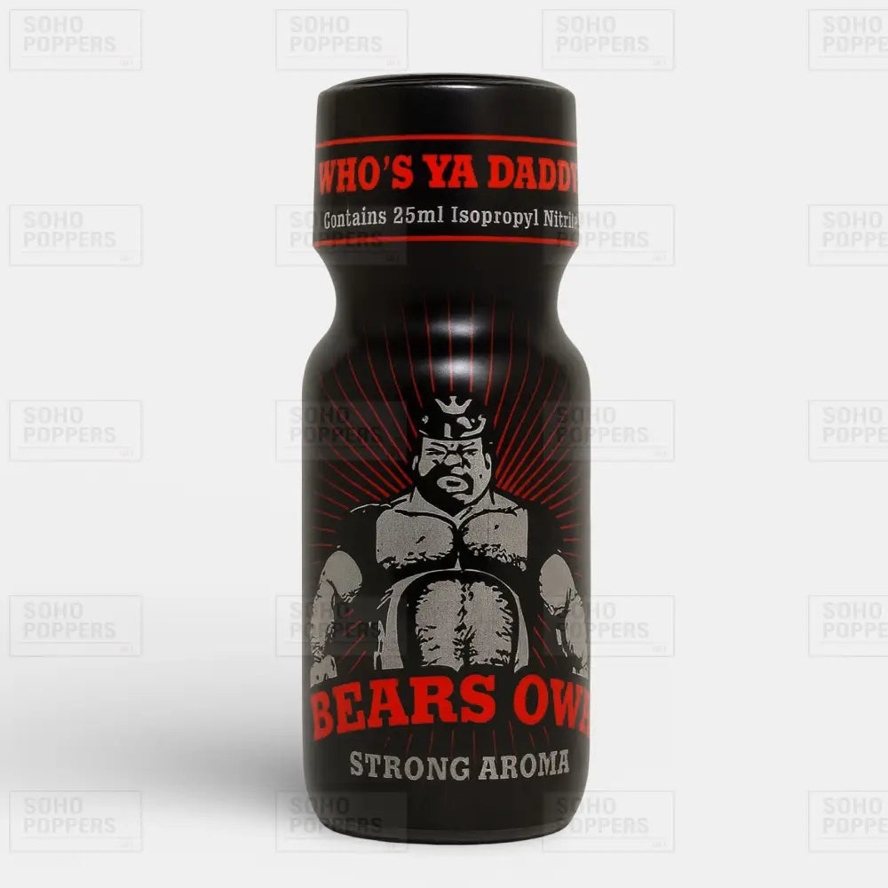 A single bottle of Bear’s Own 25ml Aromas from Soho Poppers in London