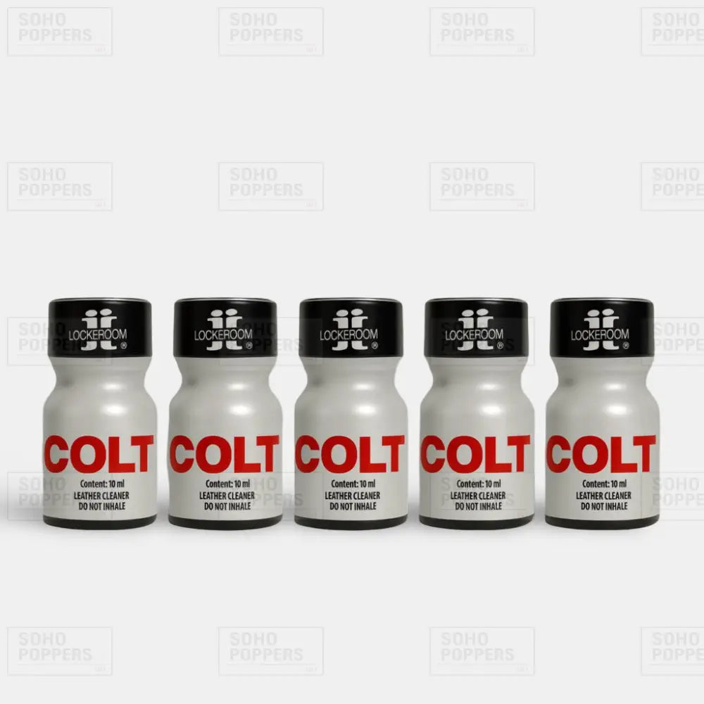 Five bottle pack of Colt 10ml poppers, strong poppers UK