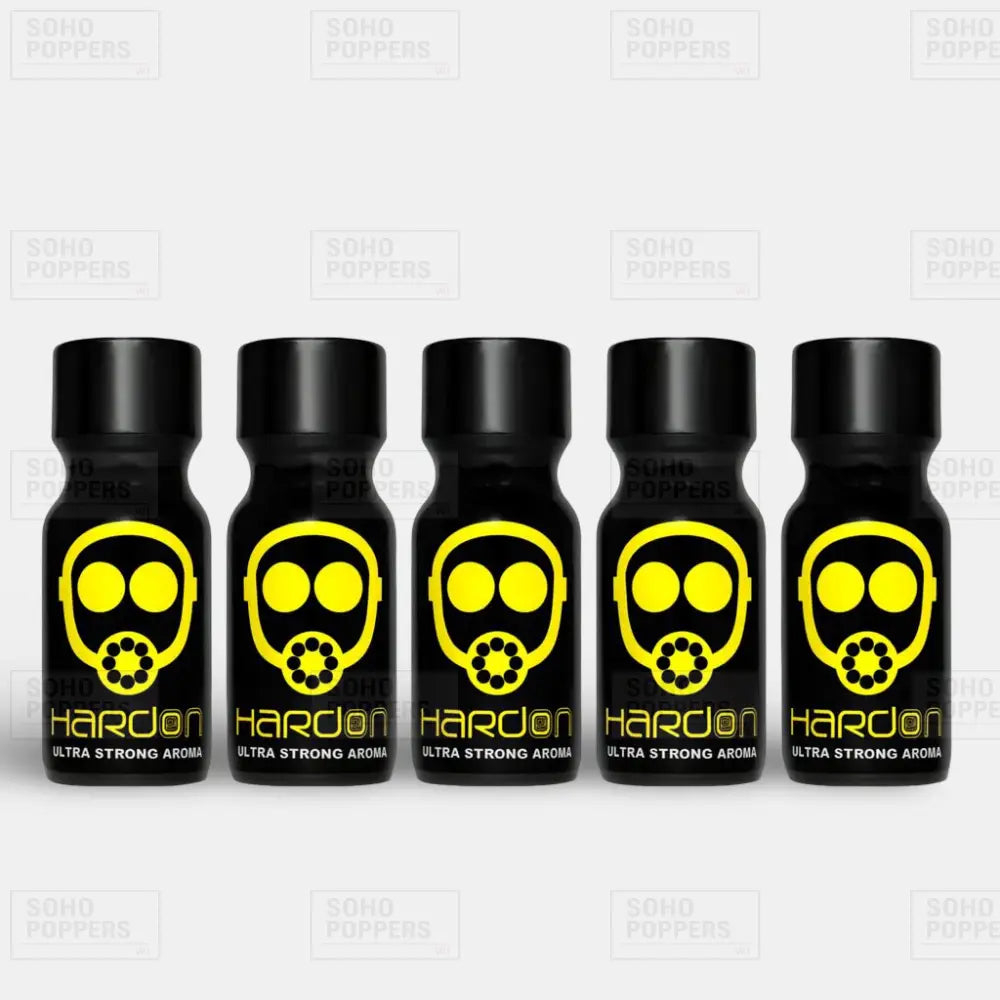 Five bottles of Hard On poppers 25ml for sale with fast delivery and low price