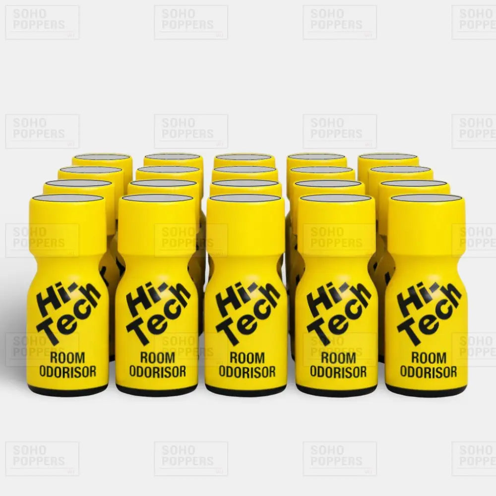 Twenty bottles of Hi Tech 10ml poppers for sale in bulk with a strong formula available to buy online