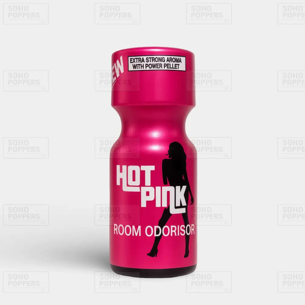 A bottle of Hot Pink room odorisor poppers 15ml available online