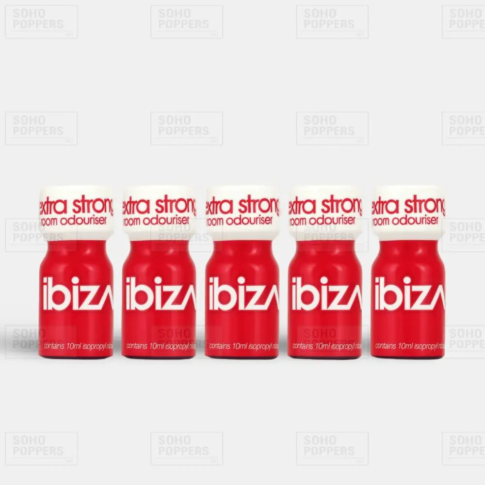 Buy five bottle pack of Ibiza 10ml poppers online on sale at Soho Poppers UK