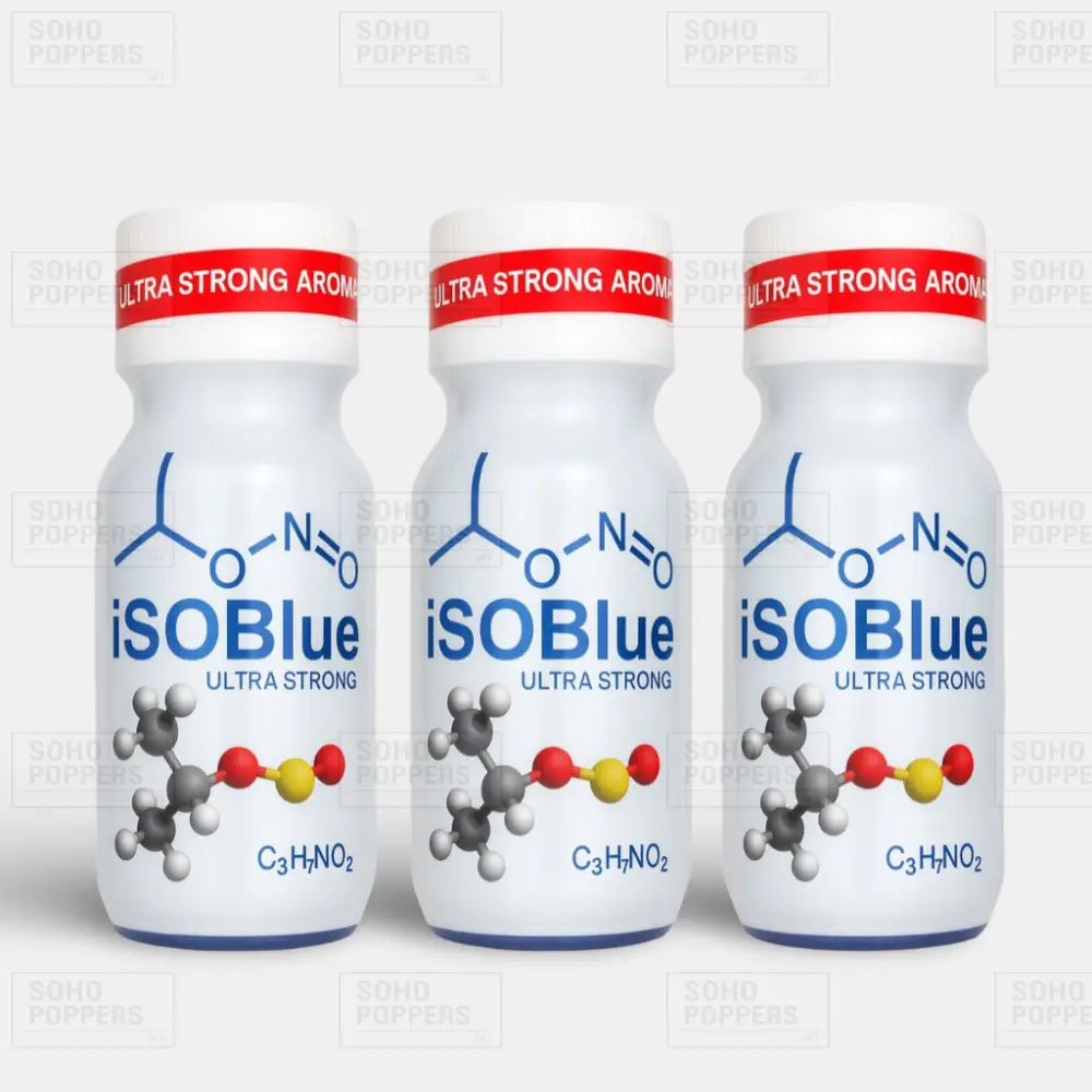 Three bottle multi pack of ISO Blue 22ml poppers in stock and available to buy online with next day delivery