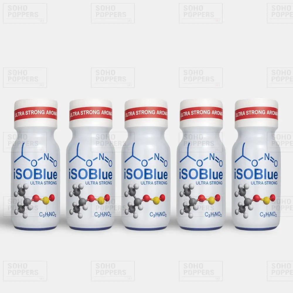 Five Iso Blue 22ml poppers strong formula from Popper Shop UK