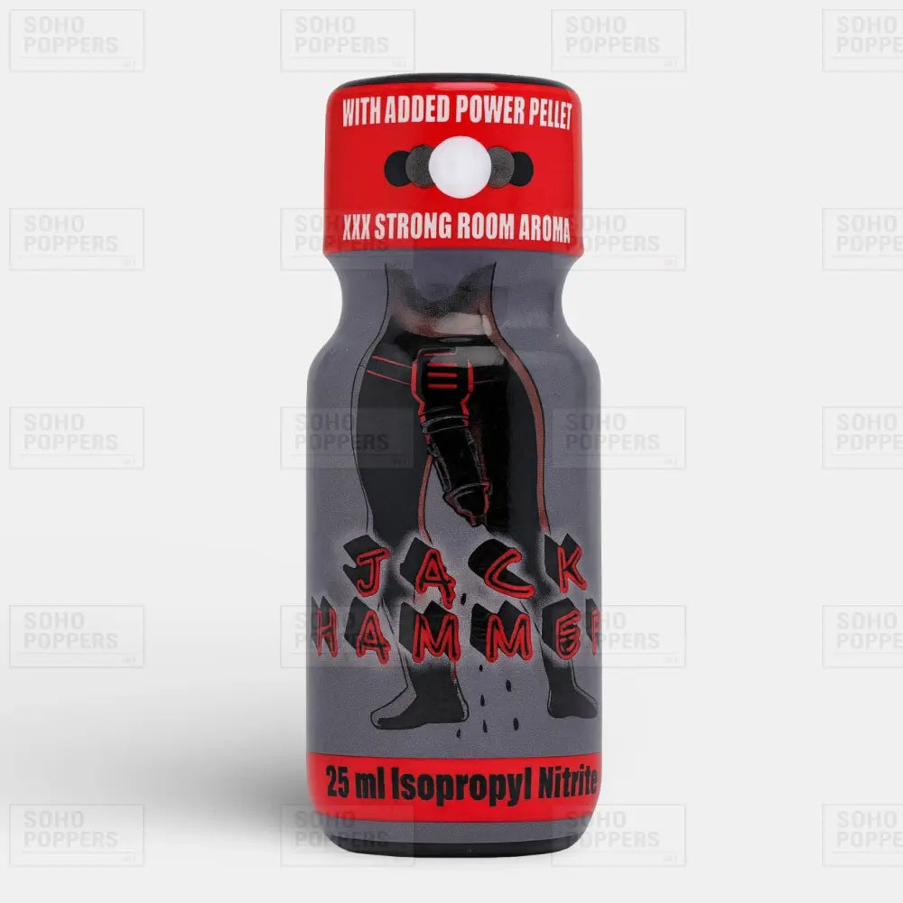 A single bottle of Jack Hammer 25ml poppers from Soho poppers shop UK