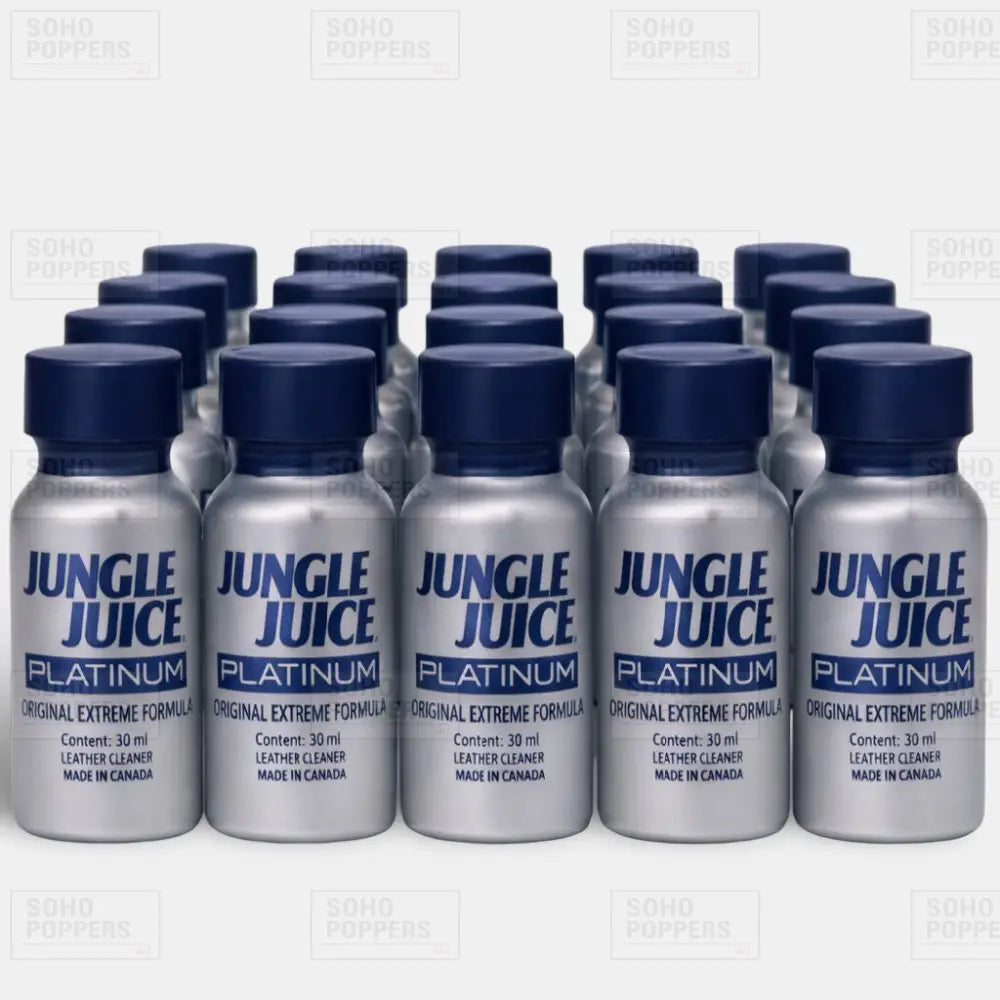 A full case of twenty bottles of Jungle Juice Platinum Extreme 30ml strong pentyl nitrite poppers