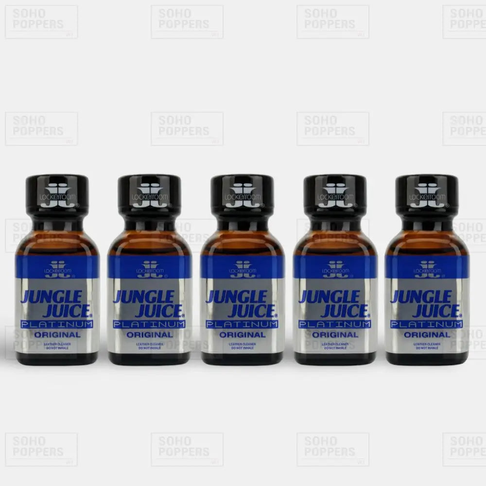 Five bottles of Jungle Juice poppers online with fast delivery from Soho Poppers London