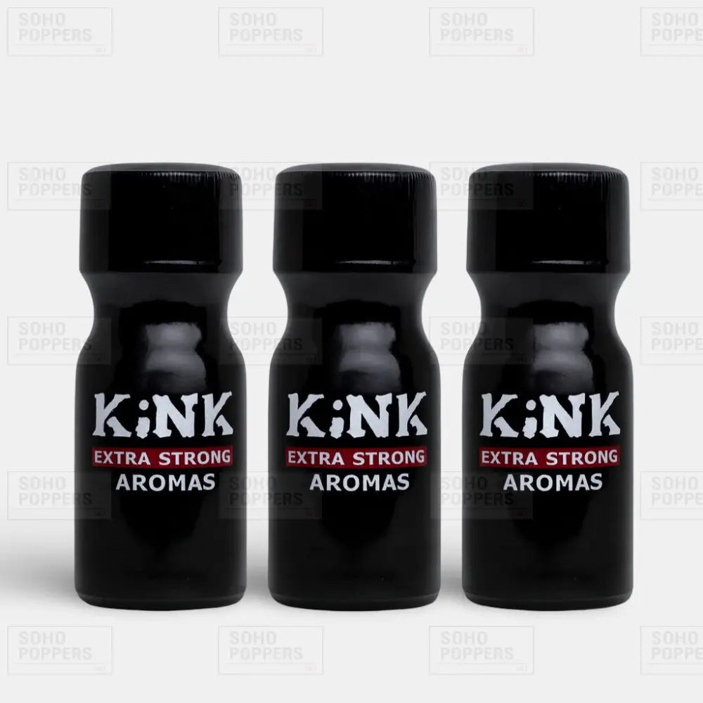 Three bottles of Kink 15ml Poppers with next day delivery in the UK