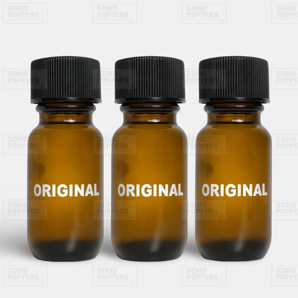 Original 25ml poppers available as a triple bottle set chosen by customers who appreciate consistent quality