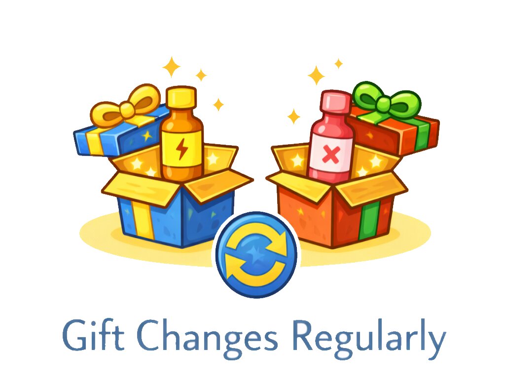 Bonus poppers gift changes regularly on qualifying orders with limited-time offers
