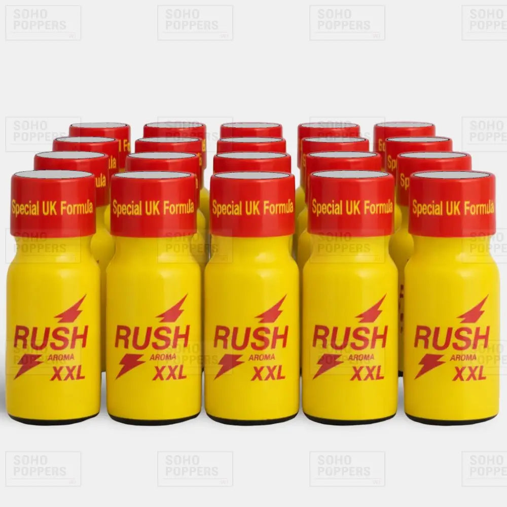 Twenty bottles of Rush XXL 25ml full case of 20 bottles strong poppers UK iconic high strength formula