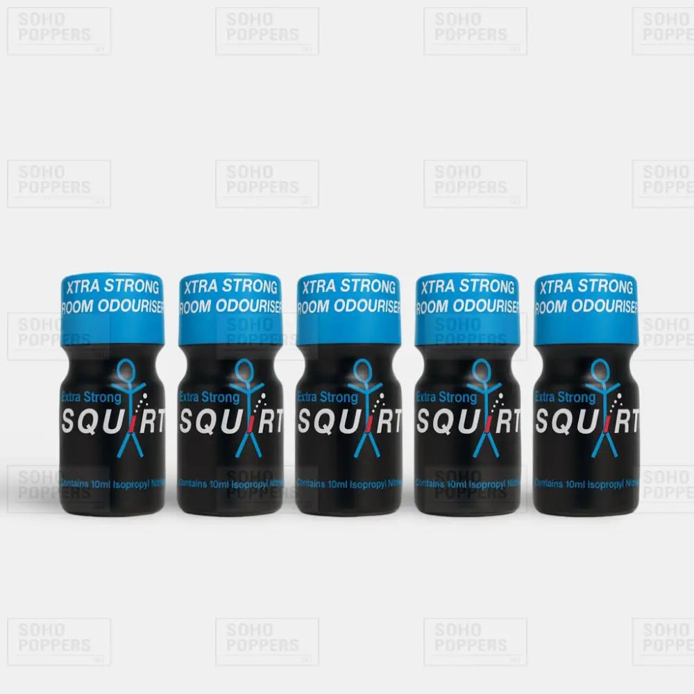 Five bottles of Squirt 10ml poppers online at poppers shop UK