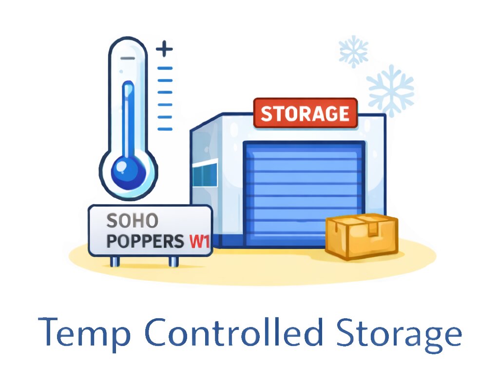 Temperature controlled storage helps maintain poppers quality and freshness