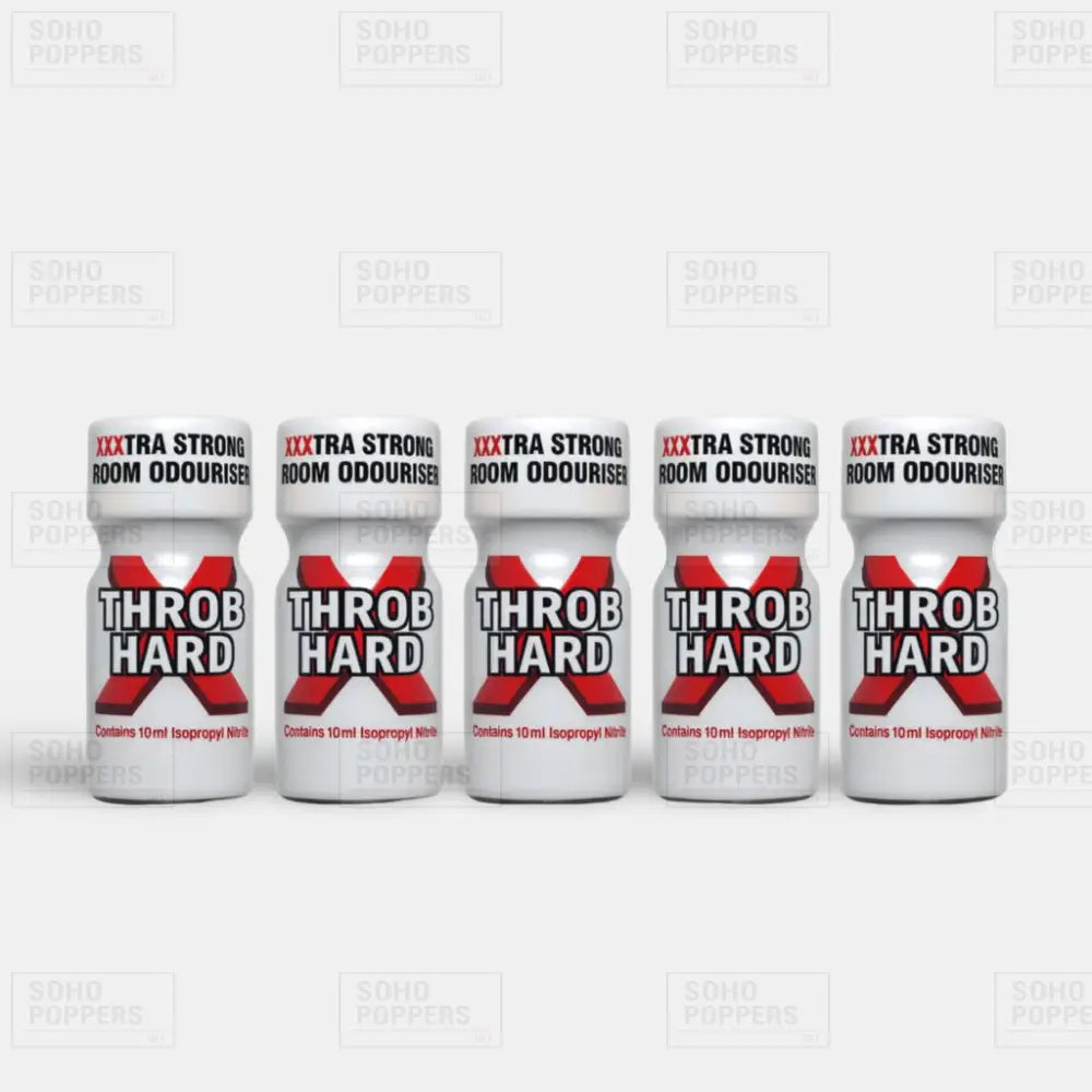 Five bottles of Throb Hard 10ml poppers for sale online in the UK