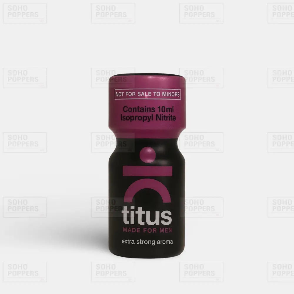 A bottle of Titus extra strong poppers for gay men