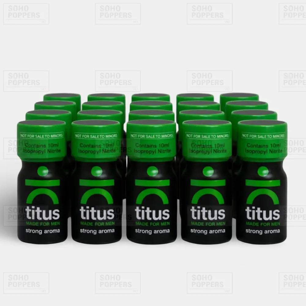 Twenty bottles of Titus strong 10ml poppers bulk pack