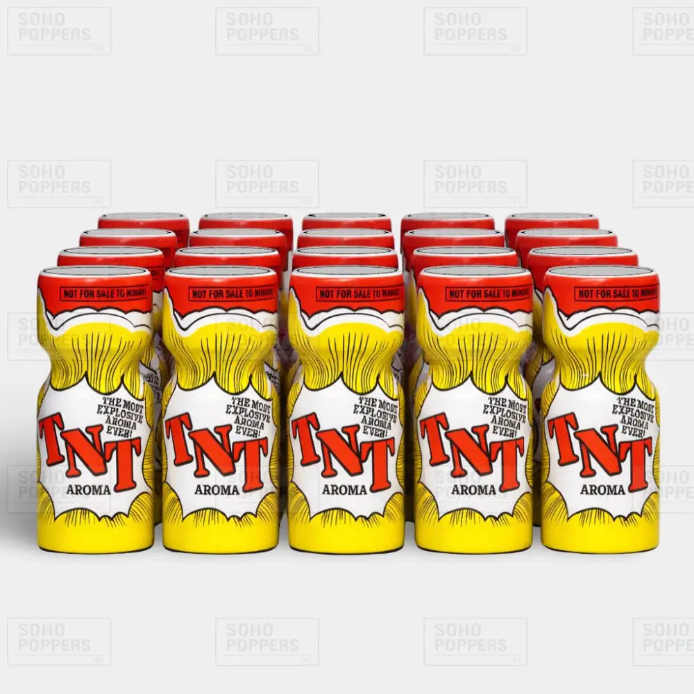 Twenty bottles of TNT 10ml new formula strong poppers in a new isopropyl formula available to buy online