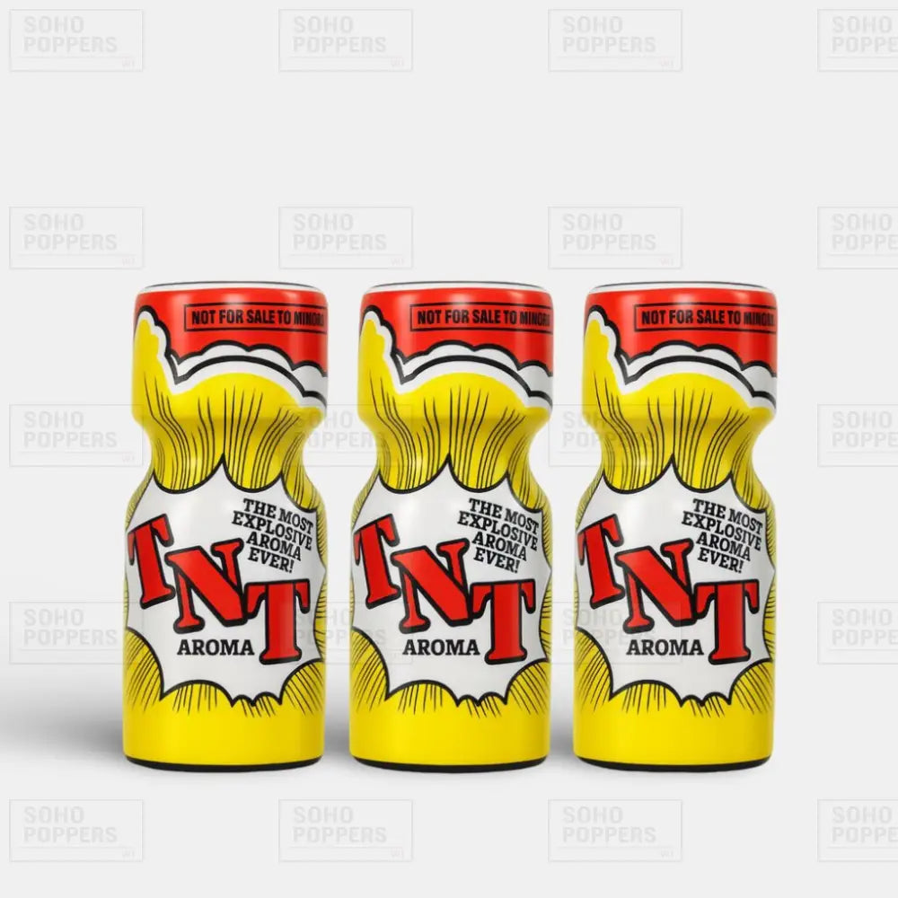 Three bottles of TNT 10ml new formula poppers available with same day dispatch from the UK