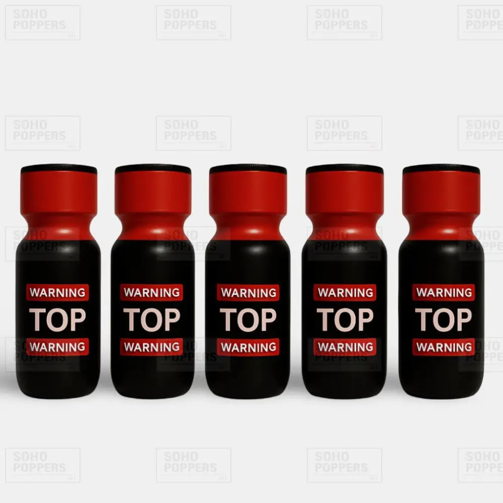 Five bottle assortment of Top poppers 25ml, strong poppers for sale in the UK from Soho Poppers