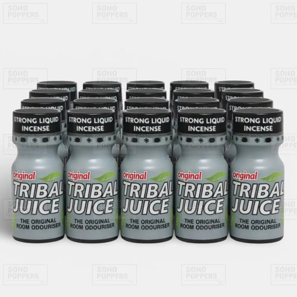 Bulk pack of twenty Tribal Juice 15ml strong poppers available at Soho Poppers UK